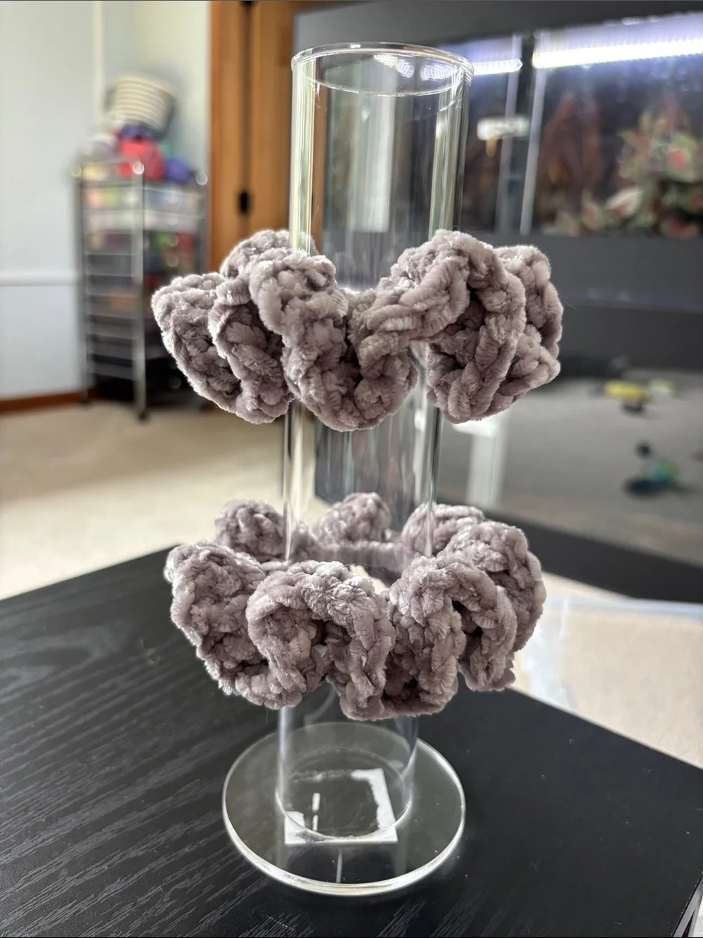 Handmade Crochet Velvet Scrunchie